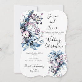 Invitación Flores victorianas elegantes románticas adoradas
