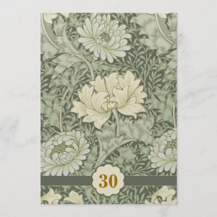 Invitación Flores vintage de aniversario de boda