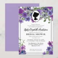 Flores violeta púrpura regala era ducha de novias