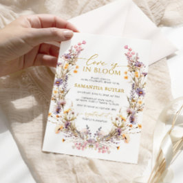 Invitación Flores violetas El amor en la ducha de flores silv