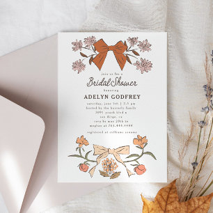 Invitación Flores y arcos Teracotta Bridal Shower