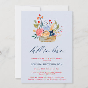 Invitación Flores y Calabazas de Otoño para Novias: Bridal Sh