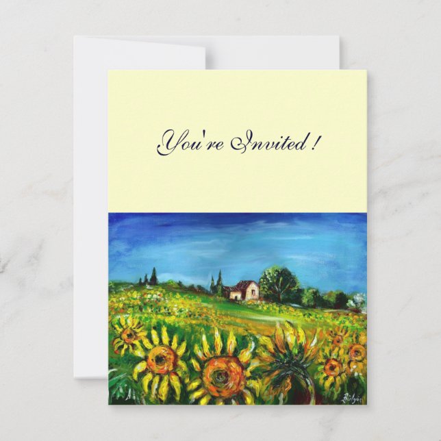INVITACIÓN FLORES Y CAMPO EN LA TOSCANA, (Anverso)