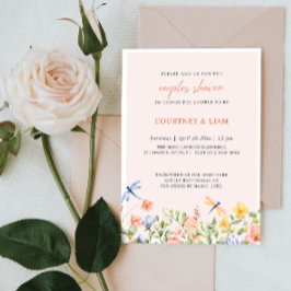 Invitación Flores y libélulas Parejas Jardín Ducha
