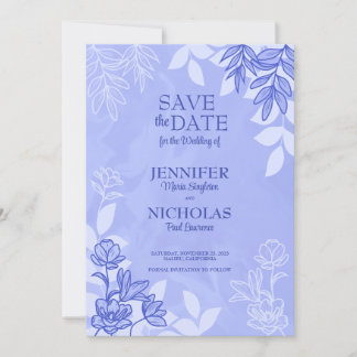 Invitación Flores y ornamentos modernos para Boda