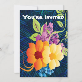 Invitación Flores y vides tropicales