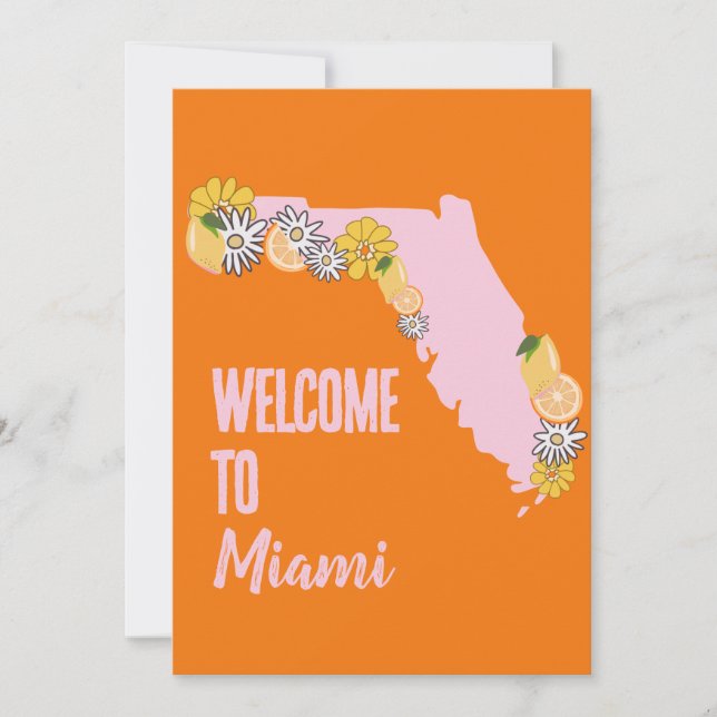 Invitación Florida Beach Bachelorette Party Itinerario Fin de (Anverso)