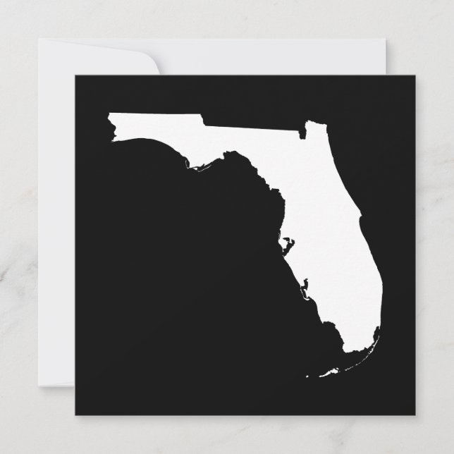 Invitación Florida en blanco y negro (Anverso)