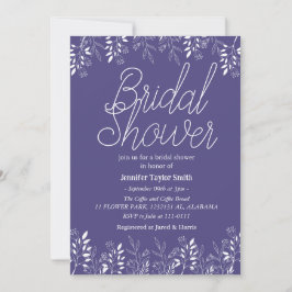 Invitación florida florida y simple ducha de flores silvestre