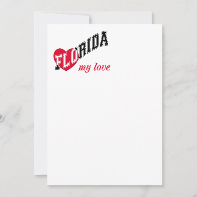 Invitación Florida, mi amor (Anverso)