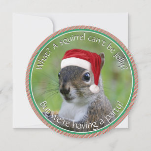Invitación Florida Santa Squirrel™ es fiesta navideña