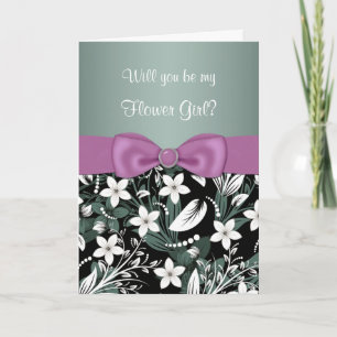 Invitación Florista rosado azulverde floral