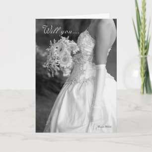 Invitación Florista, usted será mi negro de Flowergirl