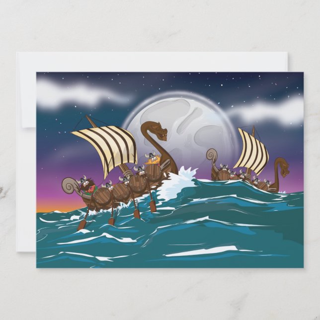 Invitación Flota de invasión vikinga (Anverso)