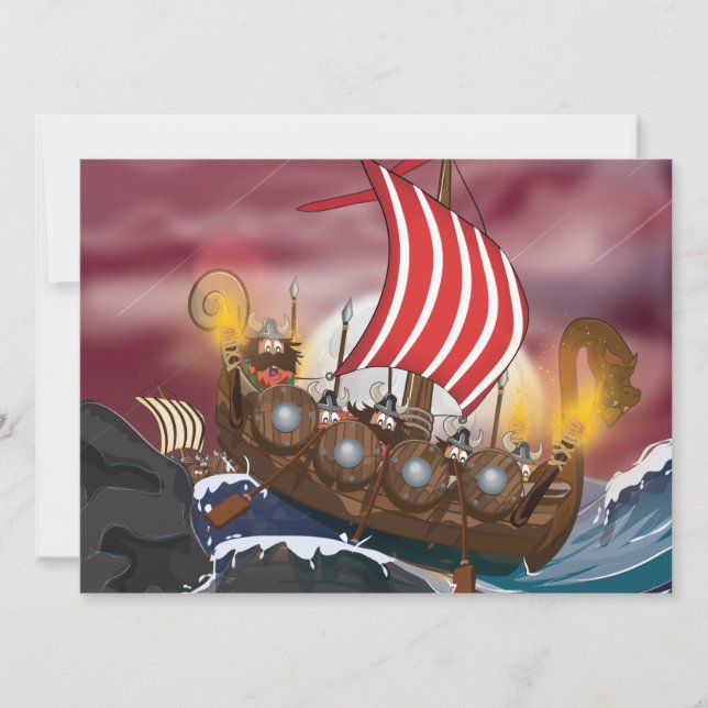 Invitación Flota de invasión vikinga (Anverso)
