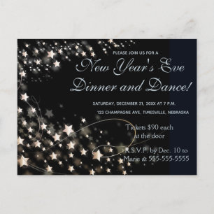Invitación flotante de las estrellas del oro
