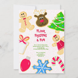 Invitación Flour Frosting Divertidos niños Cookie Exchange Fi