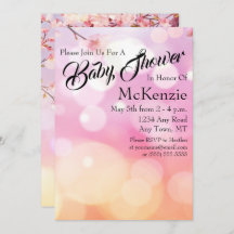 Flower Bud Bokeh Baby Shower