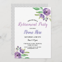 Invitación Flower de retiro de fiesta de cumpleaños invitan a