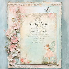 Invitación Flower fairy chica Cumpleaños