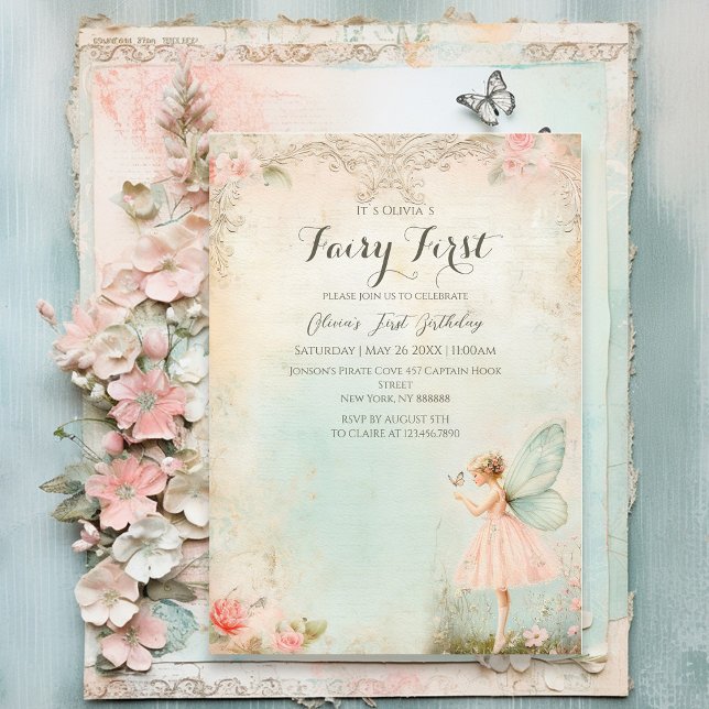 Invitación Flower fairy chica Cumpleaños (Subido por el creador)