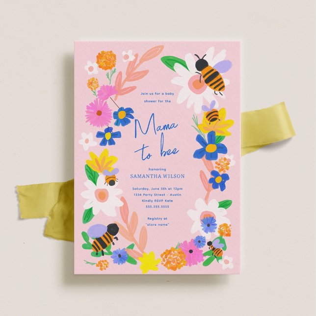 Invitación Flower Garden Bee Baby Shower (Subido por el creador)