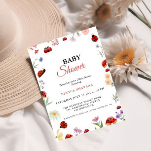 Invitación Flower Garden Little Love Bug Baby Shower