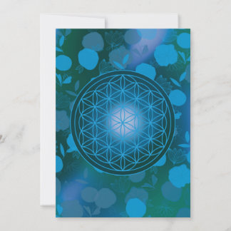 Invitación flower of life, chakra,zen,sacred geometric,