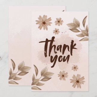 Invitación Flower Thank You Card