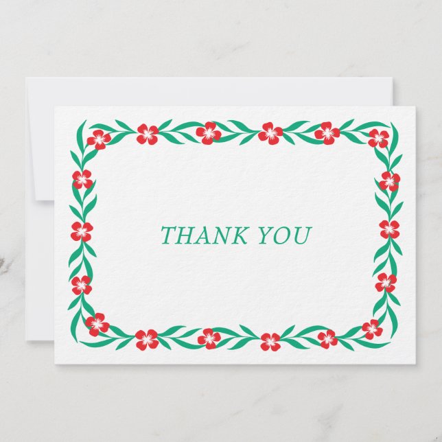 Invitación Flower Thank You Card (Anverso)