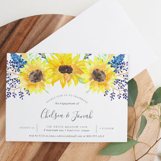 Invitación Flowerfields Engagement Party Invitation
