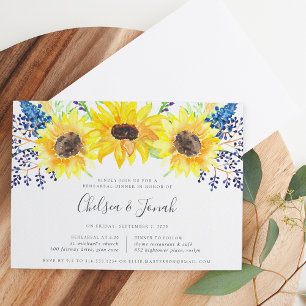 Invitación Flowerfields Rehearsal Dinner Invitation