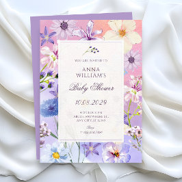 Invitación Flowers baby shower
