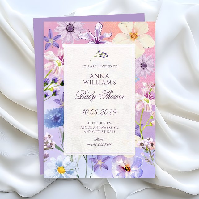 Invitación Flowers baby shower (Subido por el creador)