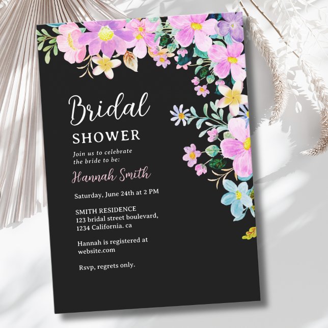 Invitación Flowers in pink tones boho summer Bridal Shower (Subido por el creador)