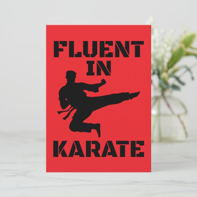 Invitación Fluido en Karate Camiseta Divertida de Karate (Anverso de pie)