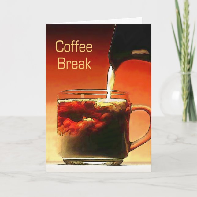 Invitación Fluir la crema en descanso para tomar café (Anverso)
