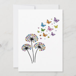 Invitación Flujo de mariposas de diente de león