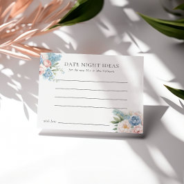 INVITACIÓN FLUJOS DE ROPA AZUL SUAVE BRIDAL DUCHA DE LA NOCHE