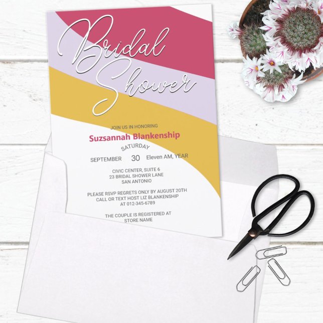 Invitación Flujos Horizontales de Miel Violeta Frambuesa (Subido por el creador)