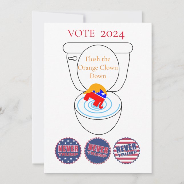 Invitación Flush The Naranja Clown Thunder_Cove (Anverso)