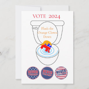 Invitación Flush The Naranja Clown Thunder_Cove