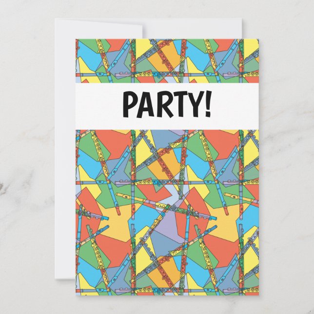 Invitación Flutos superpuestos (Anverso)