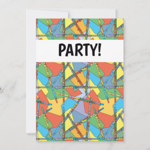 Invitación Flutos superpuestos