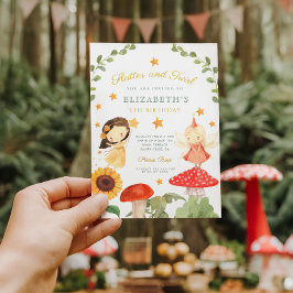 Invitación Flutter y twirt Fairy Enchanted Cumpleaños