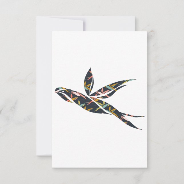 Invitación Flying swallow (Anverso)