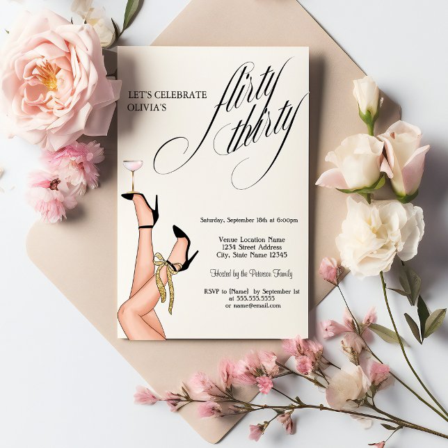 Invitación Flyrty Thirty High Heels Cocktail  30th  (Subido por el creador)