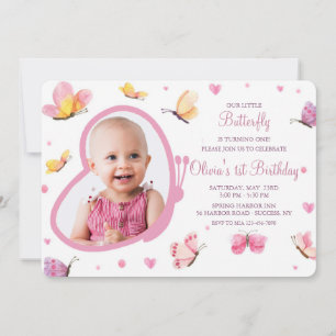 Invitación Foco de mariposa Fotograma Fiesta de cumpleaños