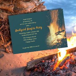 Invitación Fogonata en el patio trasero Cumpleaños o celebrac