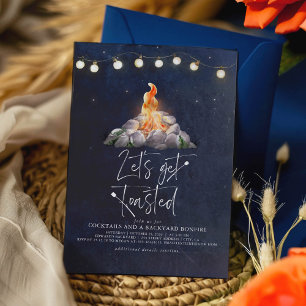 Invitación Fogueo en el patio trasero Vamos a brindar Moderna